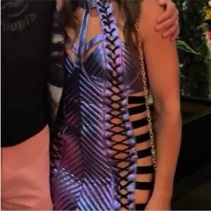 Dolls Kill Purple and Black Mini Dress